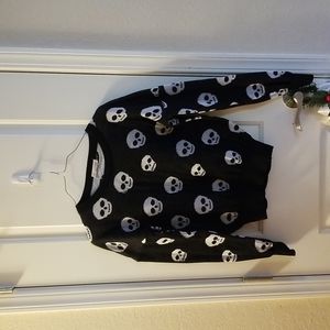 Vintage B/W Skull Sweater